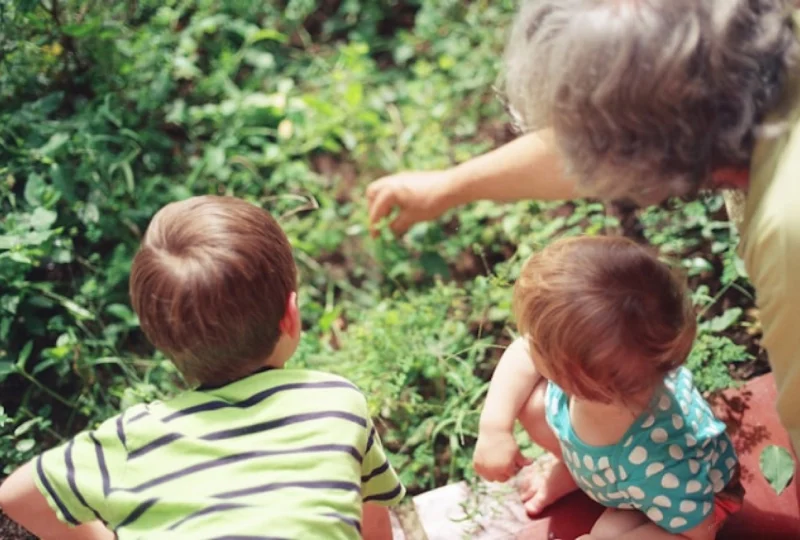 Op pad met de kleinkinderen